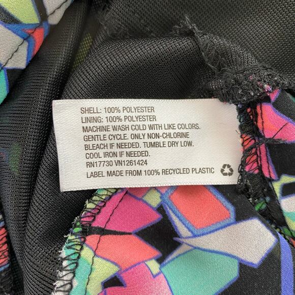 2/$30 Xhilaration 1980s Tank Dress Women Small Blue Pink Geo Kaleidoscope Hippie - Picture 5 of 8